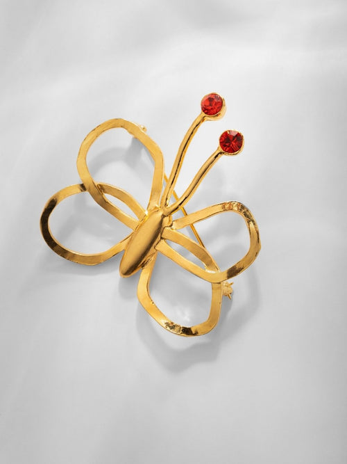 Broche Doré Papillon Spendido