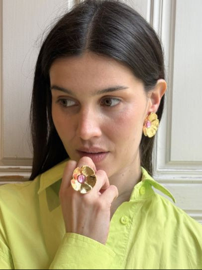 Boucles D’oreilles Clips Doré Cabaret