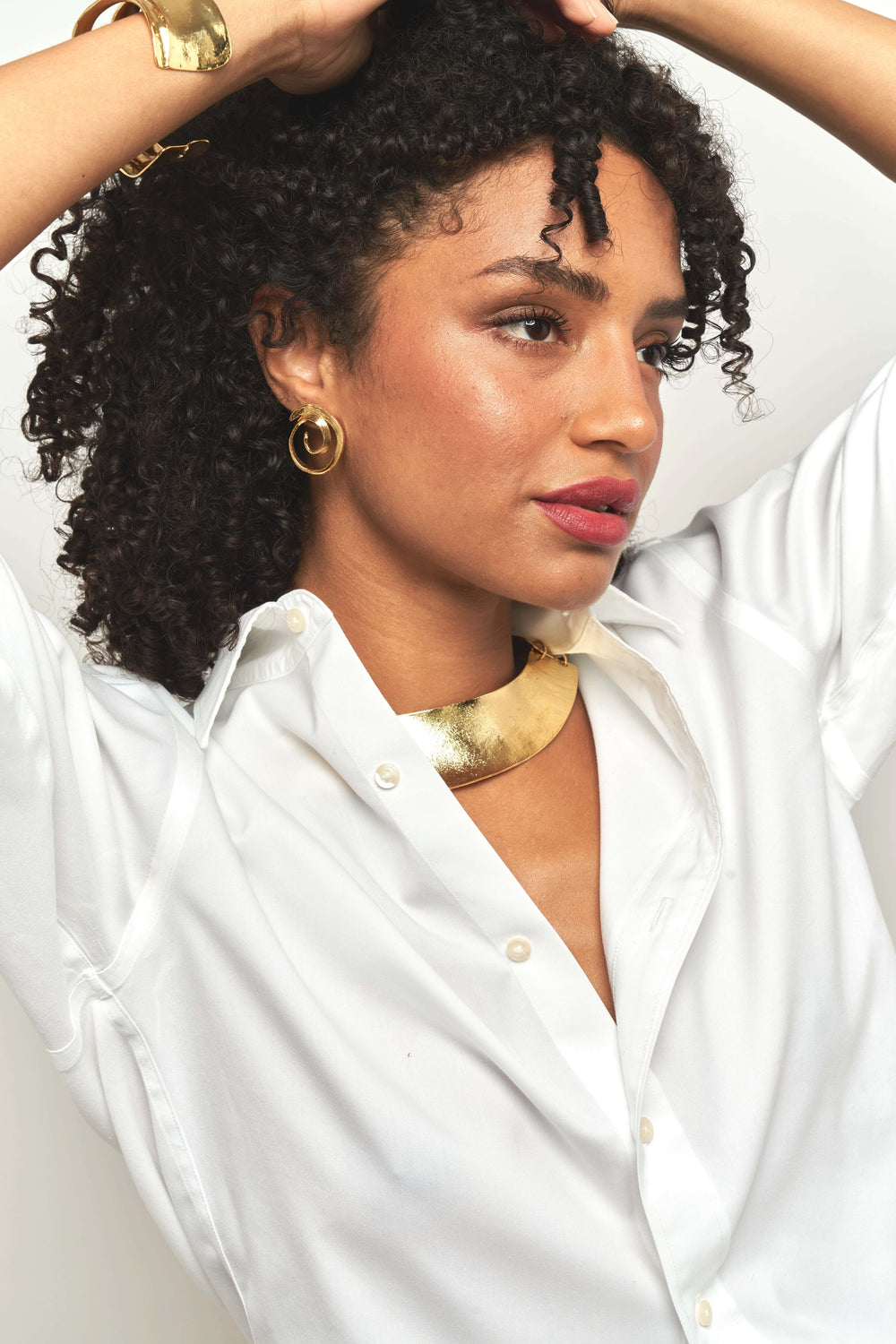 Gold Paris Stud Earrings