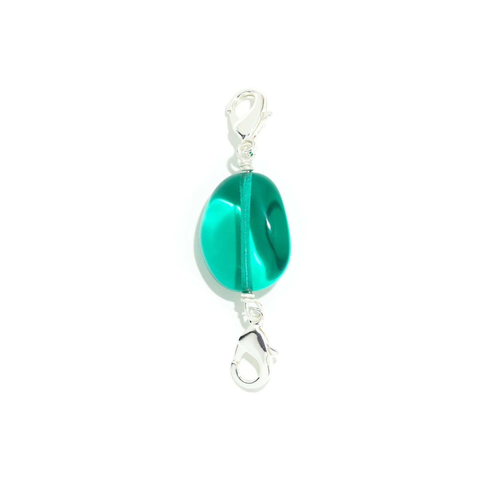 Charms Perle Argenté Vert Forêt