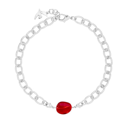 Perle Charms Argentée Rouge Glamour
