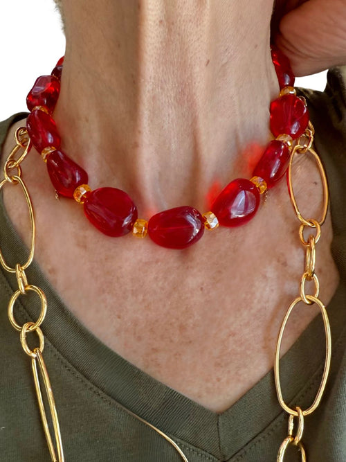Collier Balade Rouge