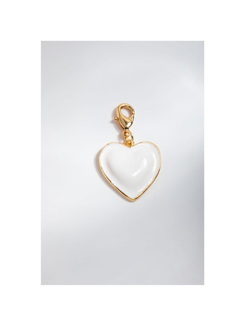White Heart of Love Charms