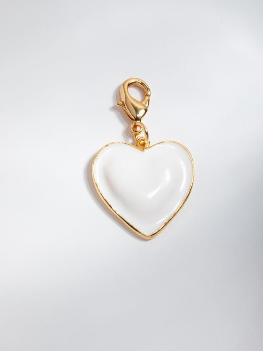 White Heart of Love Charms