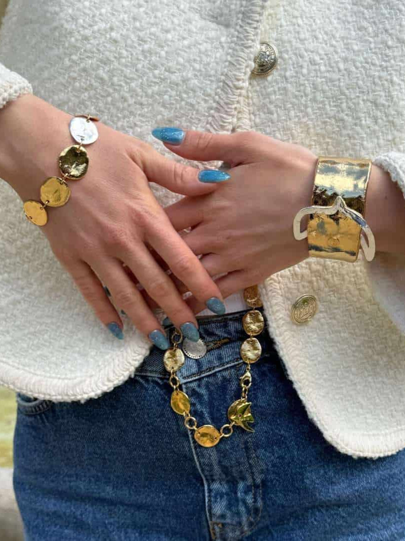 Bracelet Doré Argenté Mille Et Une Nuit
