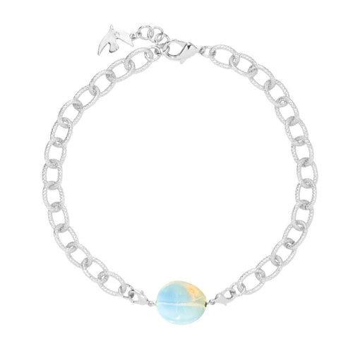 Perle Charms Argentée Blanc Lumière