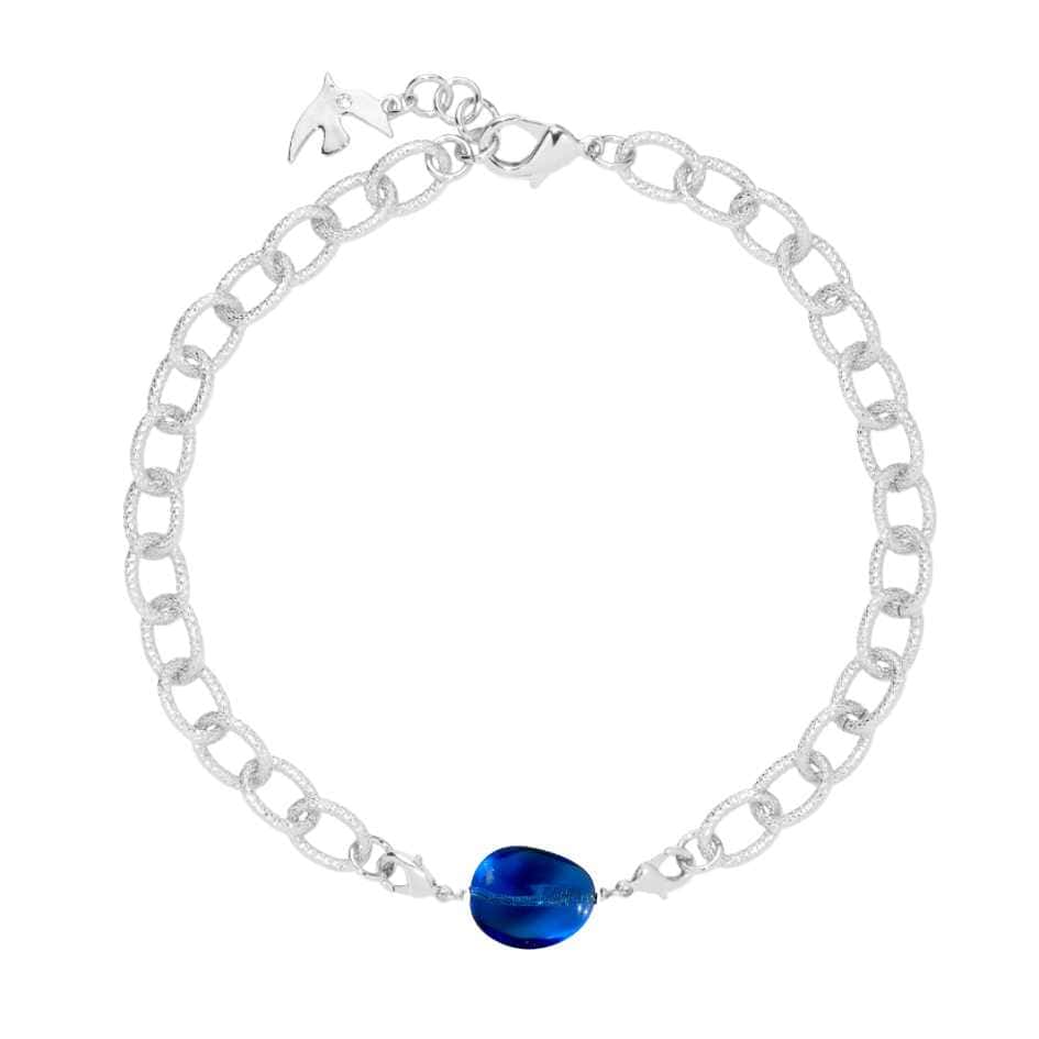 Perle Charms Argentée Bleu Mystérieux