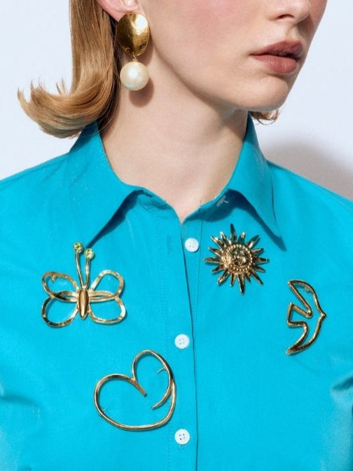 Gold Brooch Spendido Butterfly