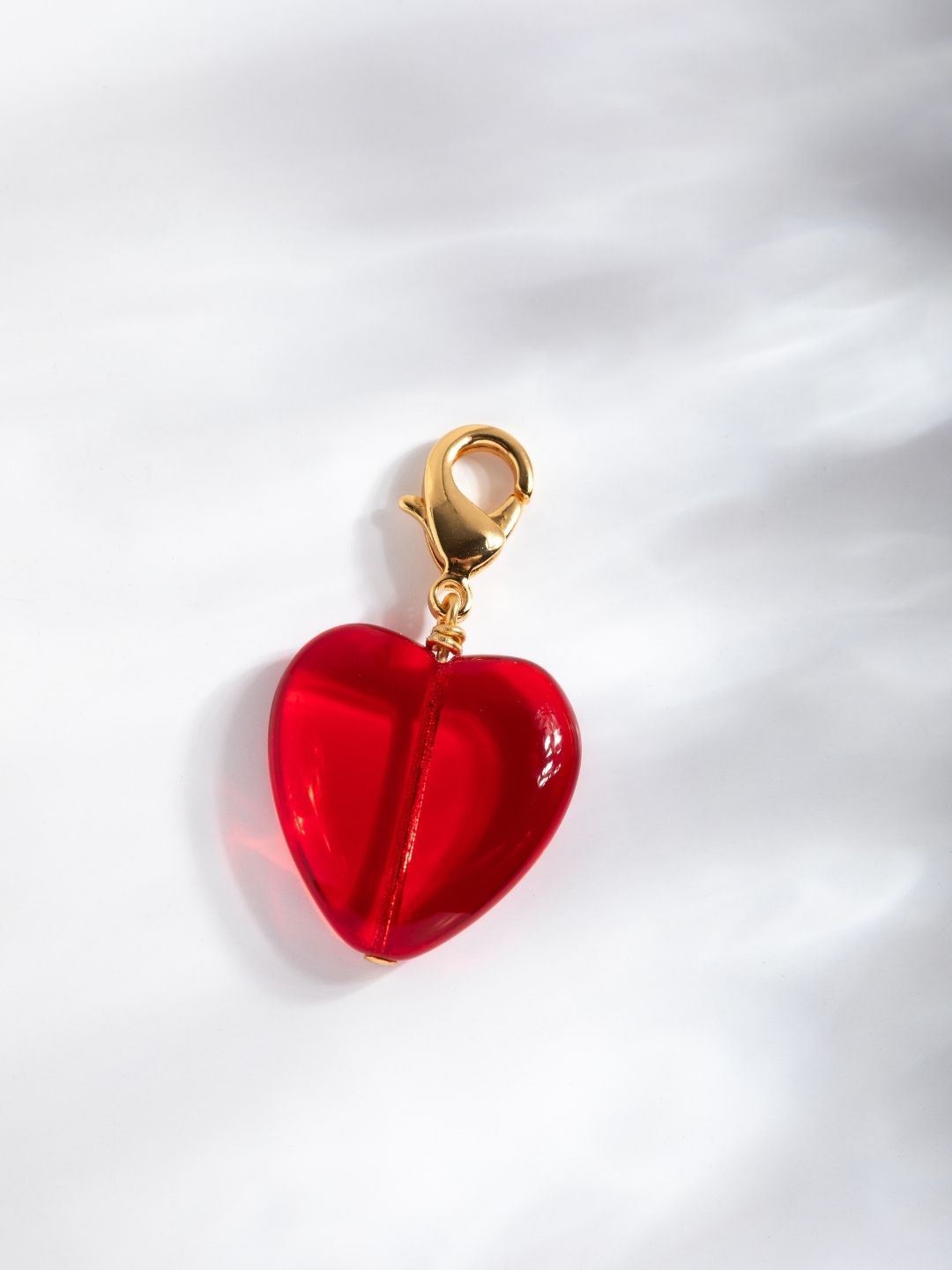 Perle Charms Doré Rouge Coeur Douceur