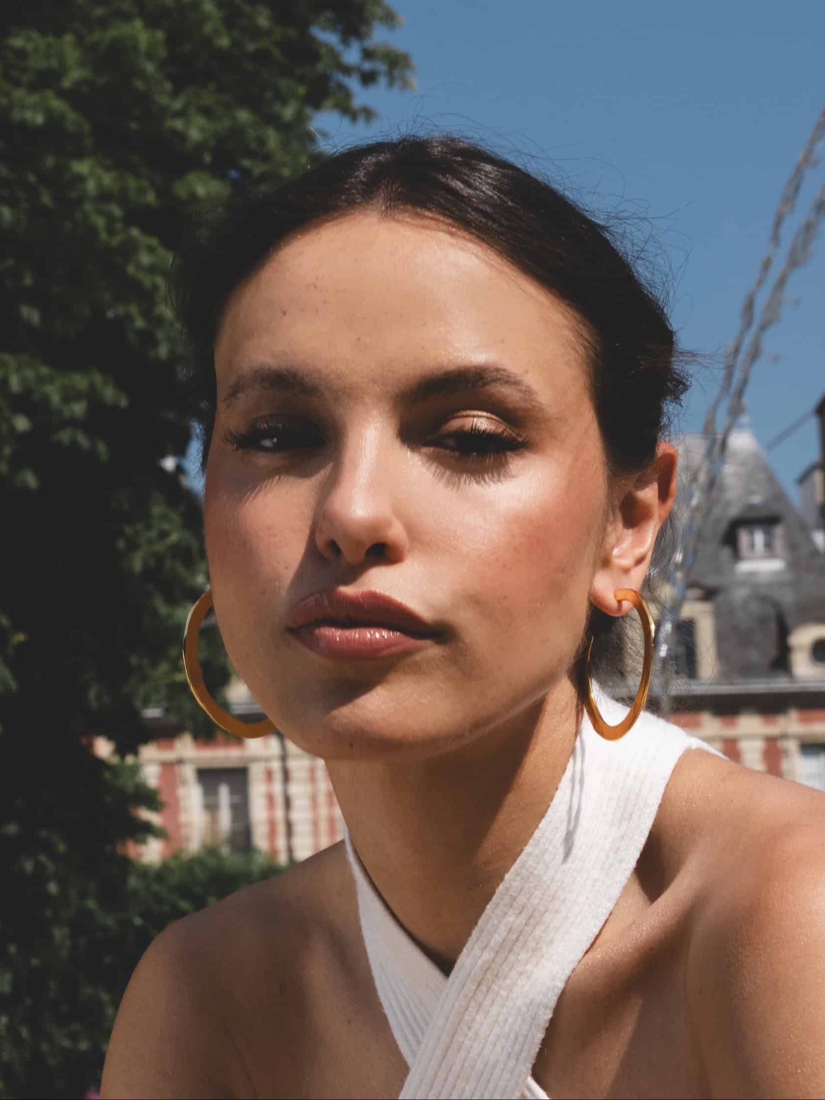 Gold Olala Pierced Earrings