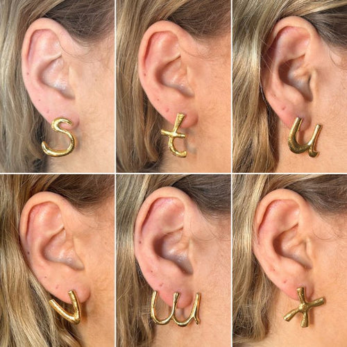 Boucles d'oreilles L'Alphabet - LETTRE P