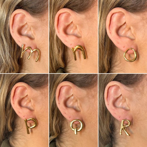 Alphabet Earrings - LETTER C