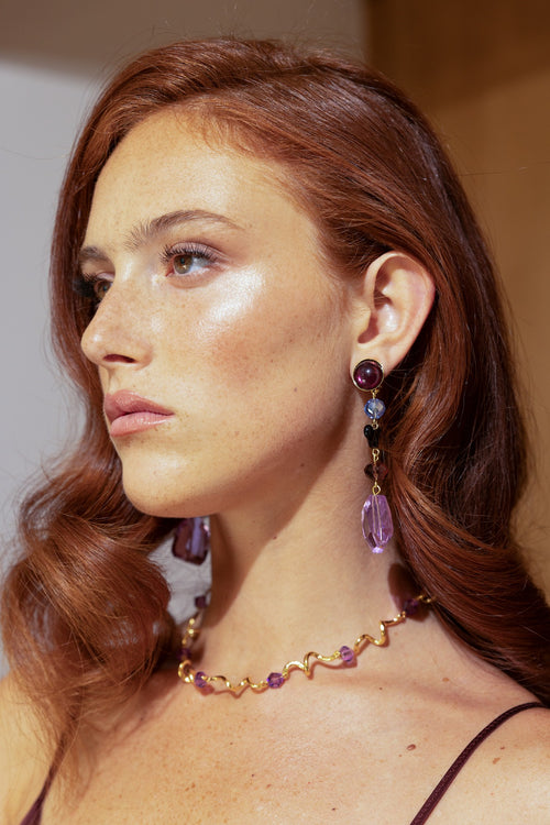 Boucles d'oreilles clip dorée Michele