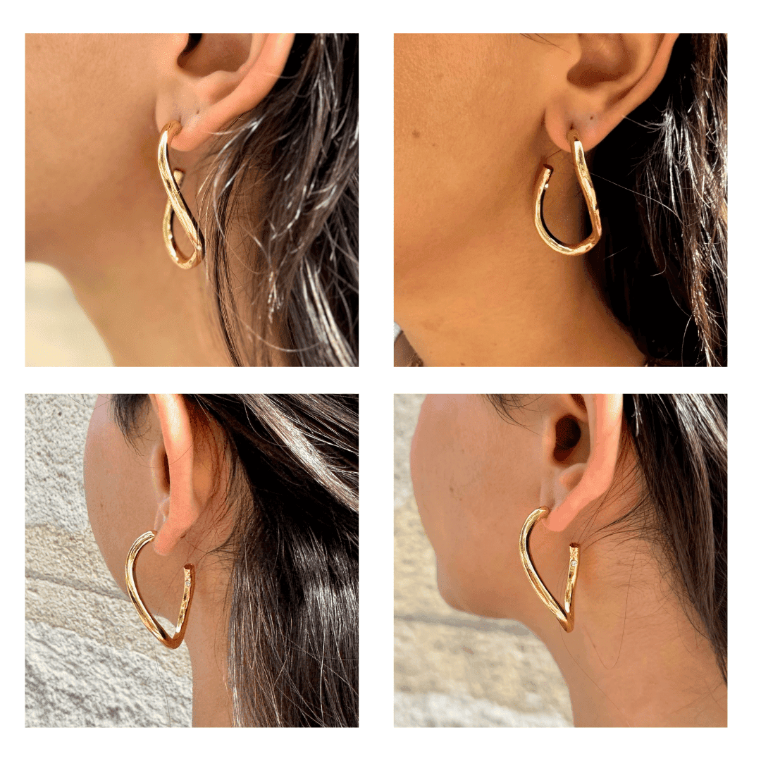 Boucles D'oreilles Percées Doré Padmée