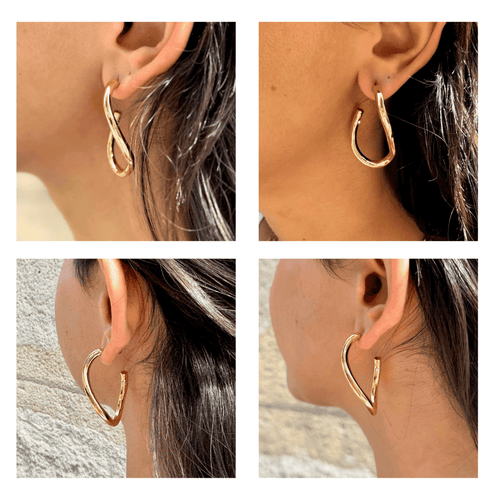Boucles D'oreilles Percées Doré Padmée