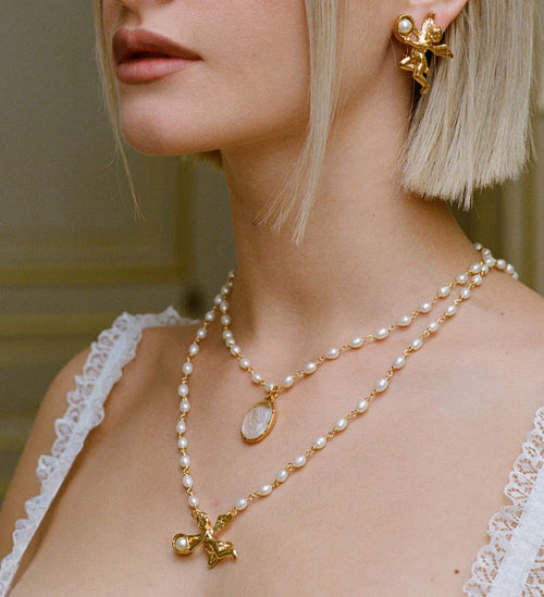Boucles d'oreilles Clip doré Rencontre imprévue