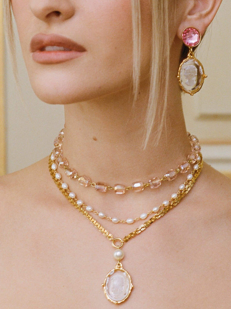Boucles d'oreilles Clip doré Rencontre imprévue