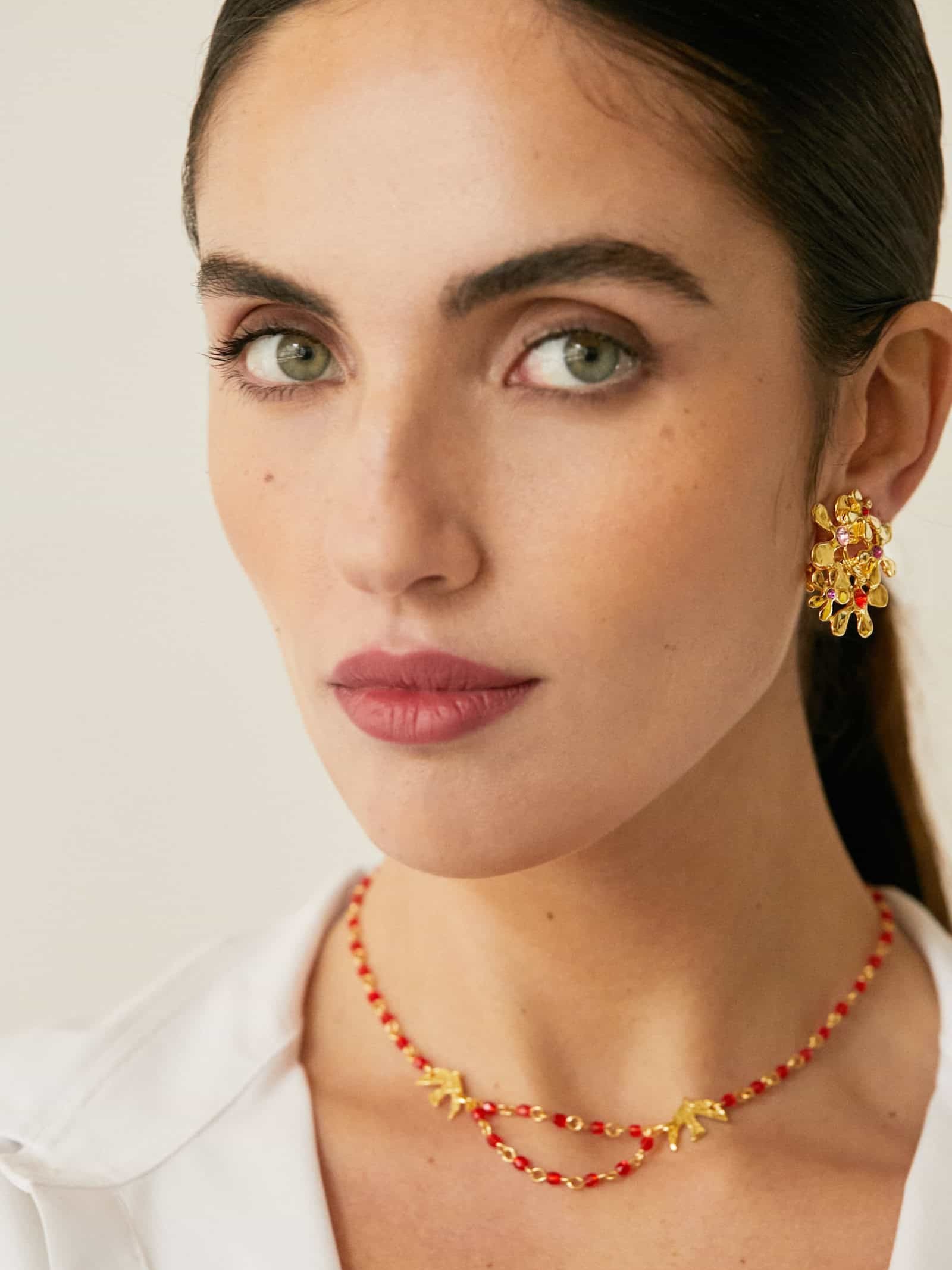 Maitika Gold Clip-On Earrings