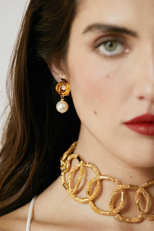 Padmée Gold Clip-on Earrings