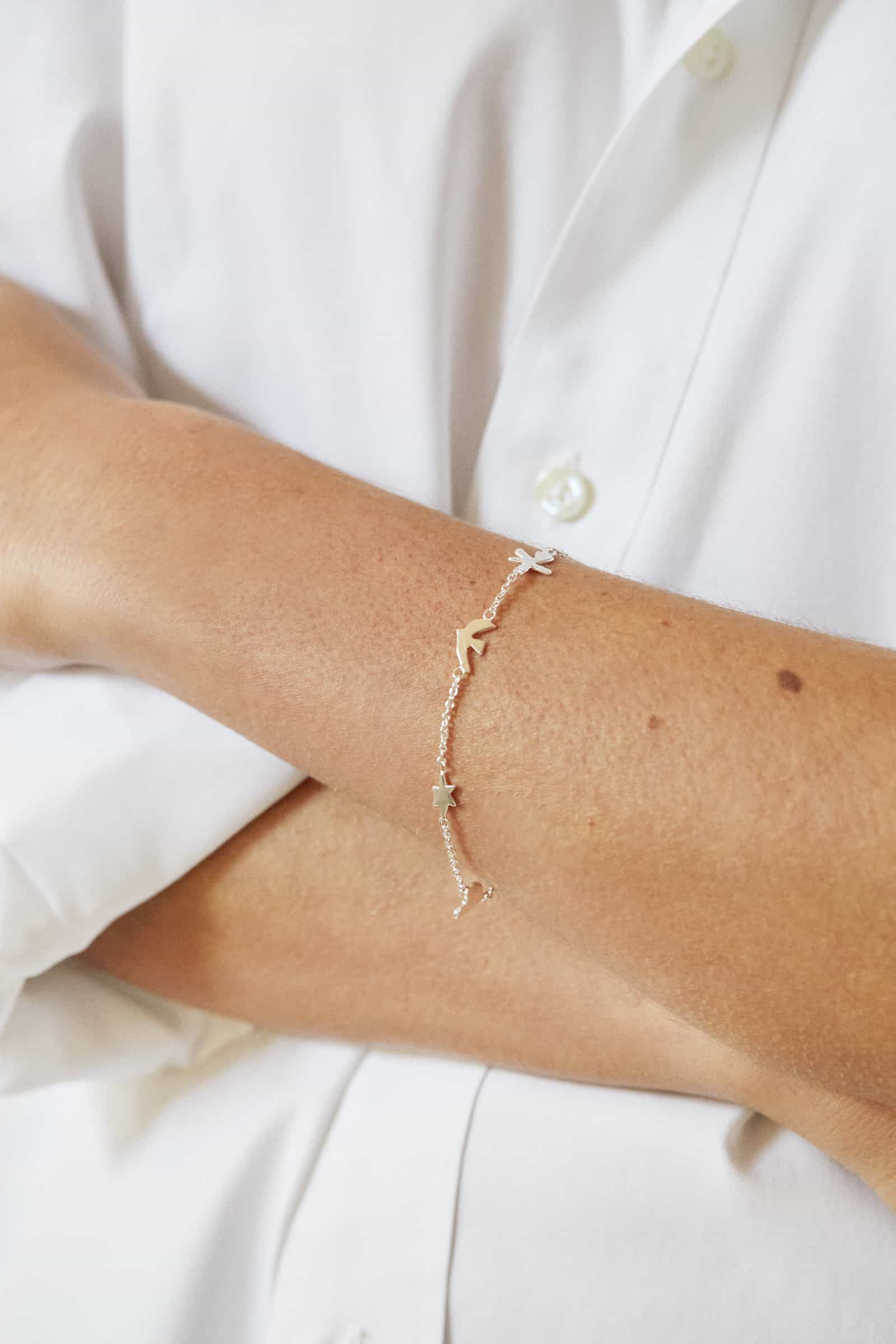 Solid Silver Sparkle Bracelet