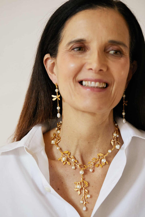Silver-Plated Botanical Necklace