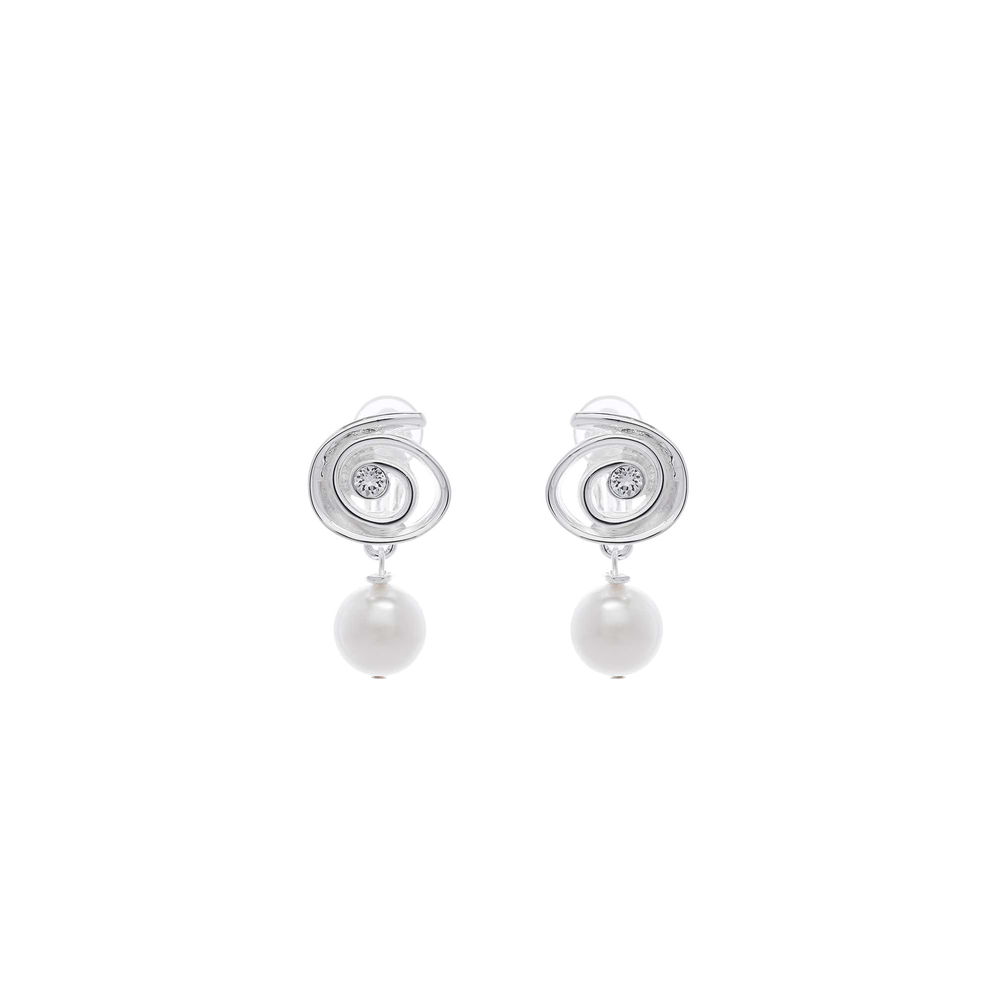 Silver Padmée Clip Earrings