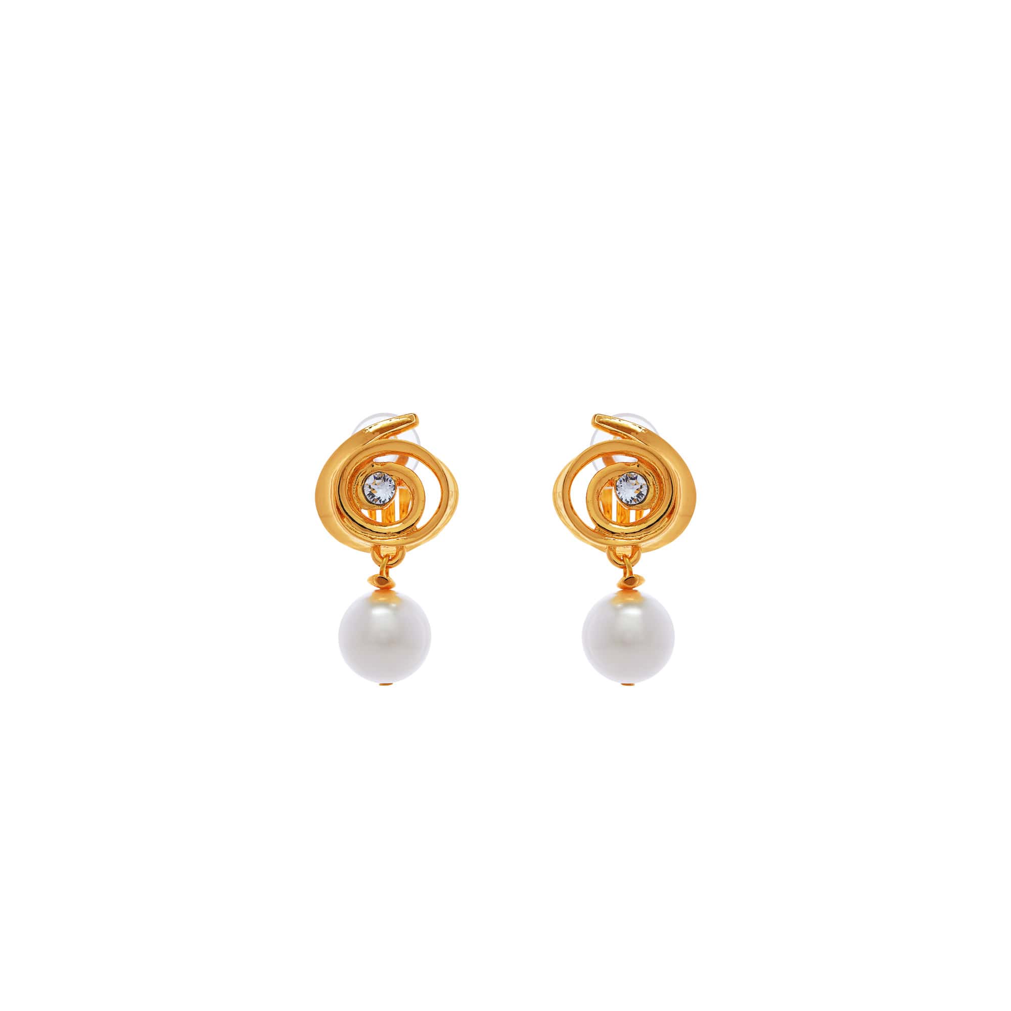 Padmée Gold Clip-on Earrings