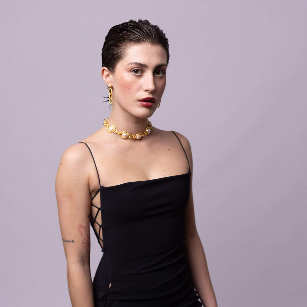 L'Heure dorée Gold-plated earrings