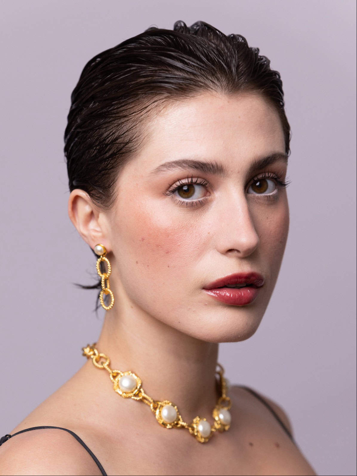 L'Heure dorée Gold-plated earrings