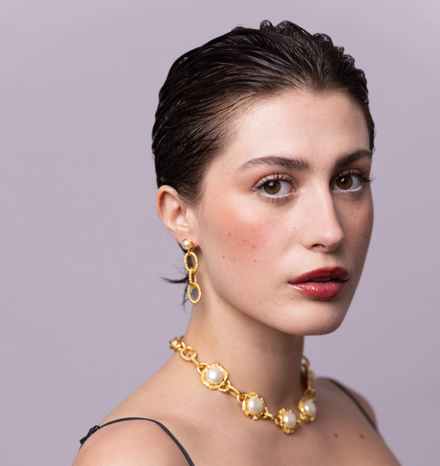 L'Heure dorée Gold-plated earrings