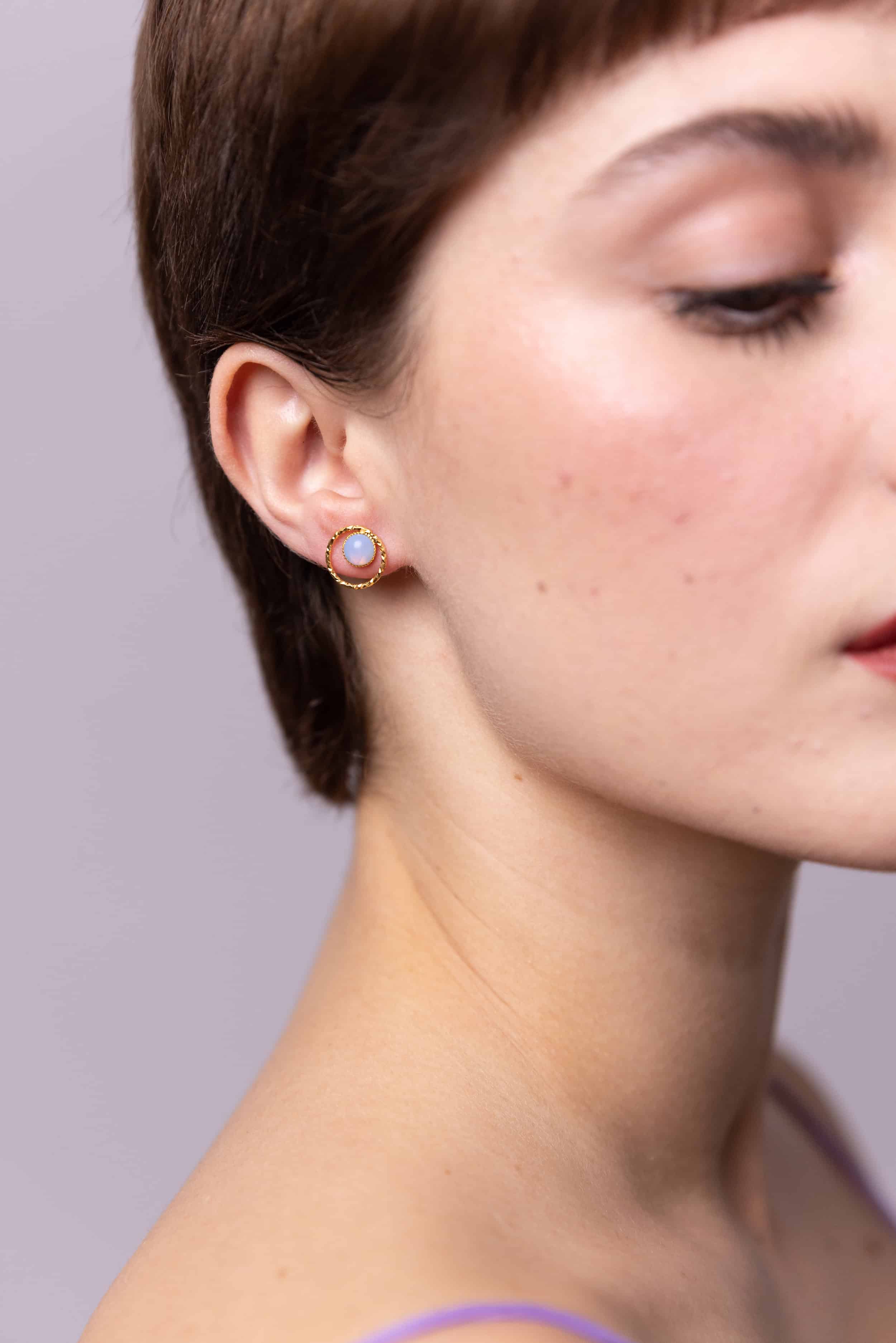 Boucles D'oreilles Percées Doré L'heure Dorée