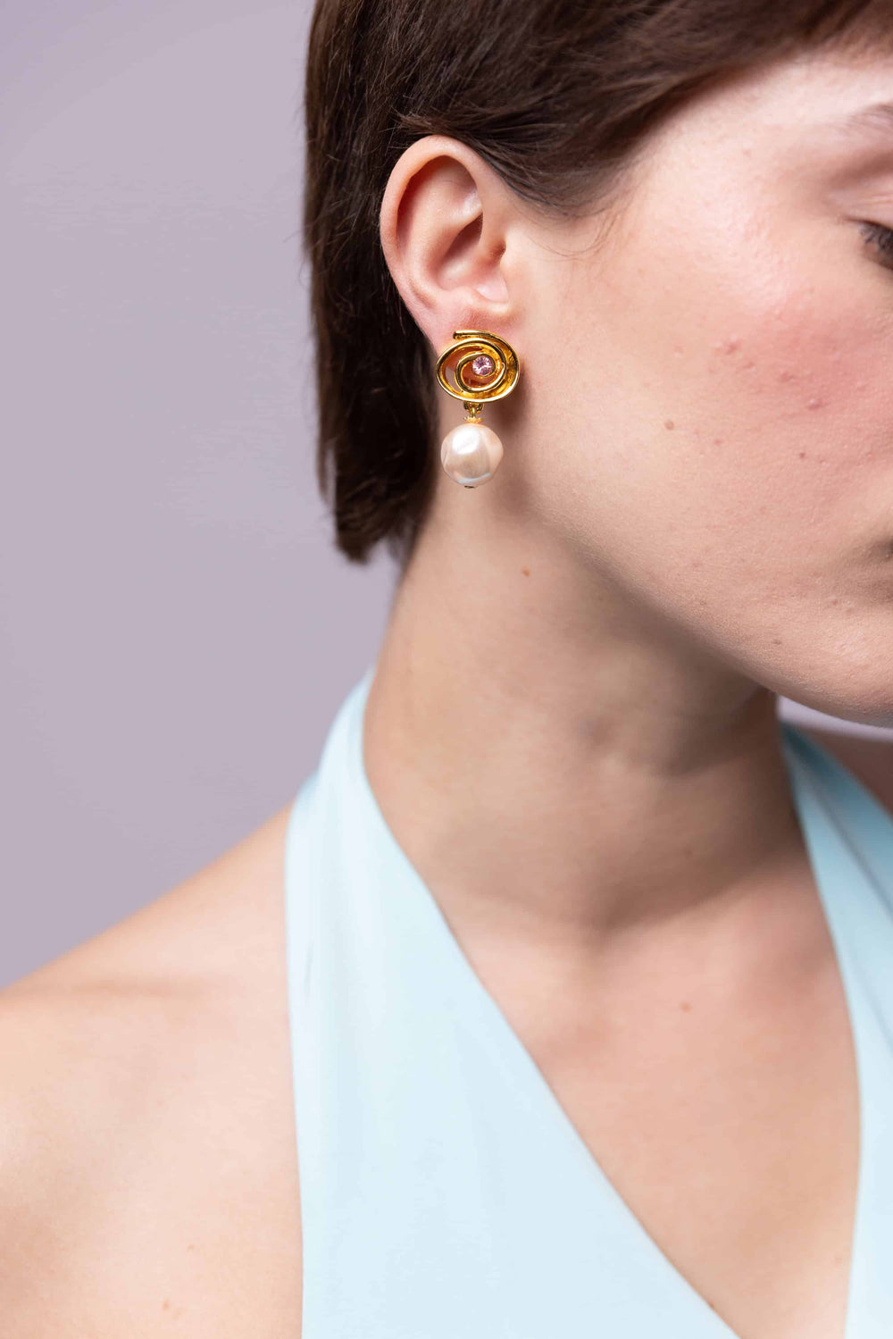 Padmée Gold Clip-on Earrings