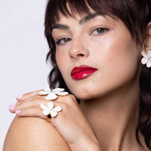 41 Degrees Gold Pierced Earrings