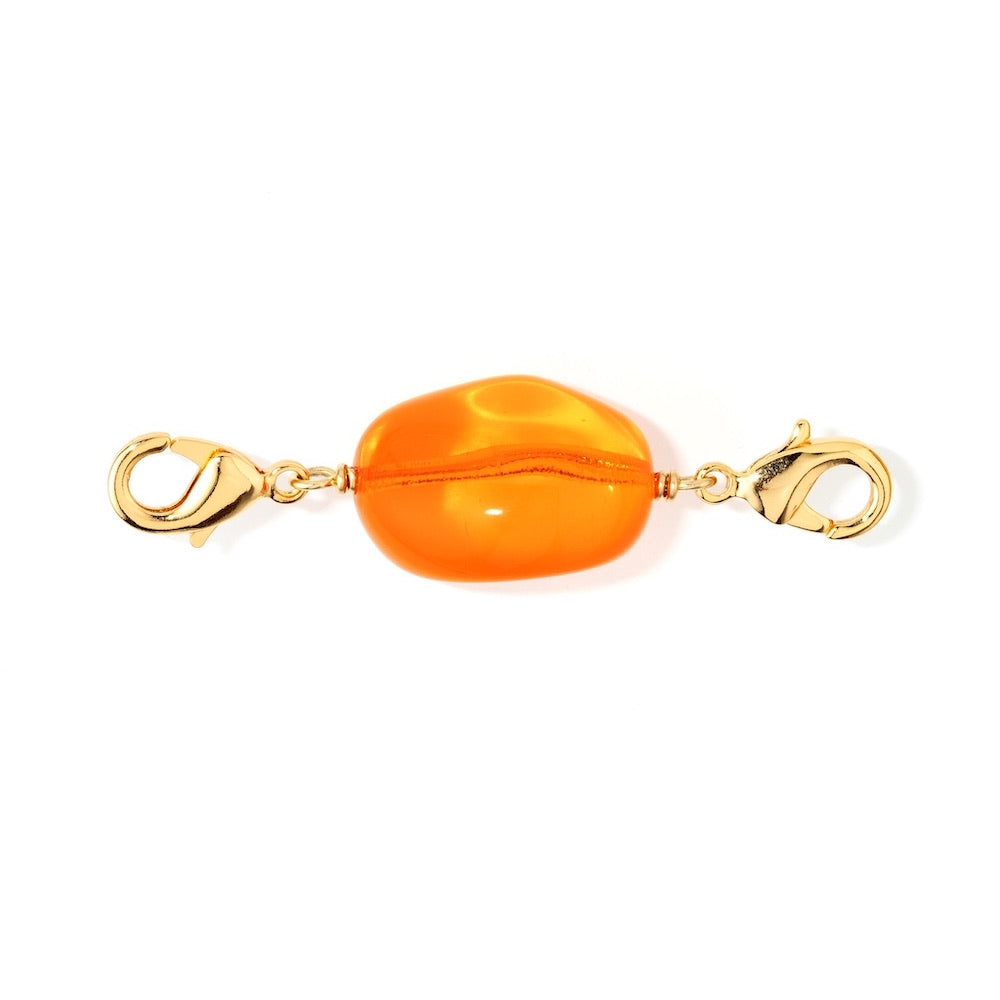 Orange Infinite Gold Plated Pearl Charms