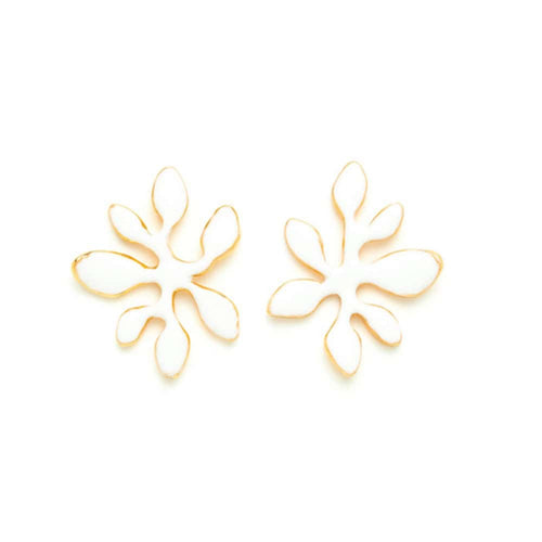 Boucles D'Oreilles Percées Doré Végétal
