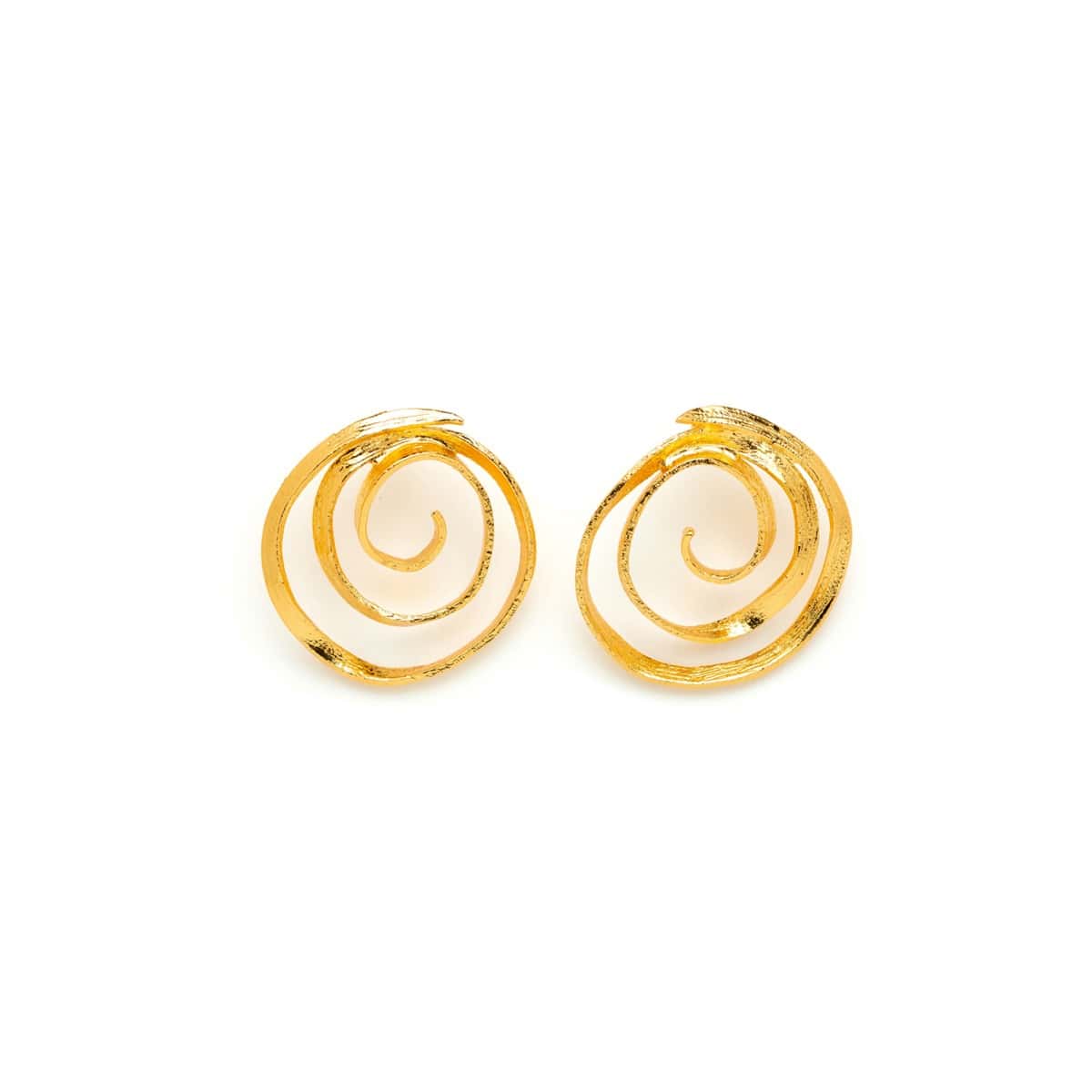 Paris gold-plated stud earrings