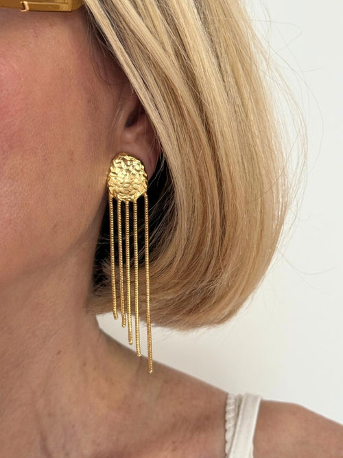 Boucles D'oreilles Clips Héritage Voie Lactée Dorées
