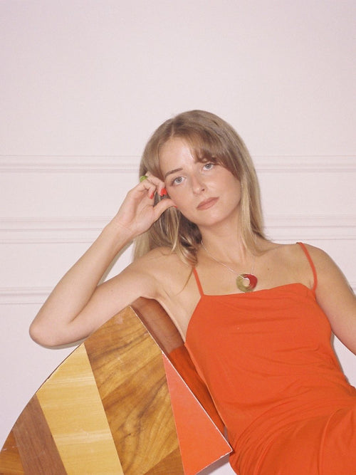 Collier Héritage Energie Rose Et Kaki