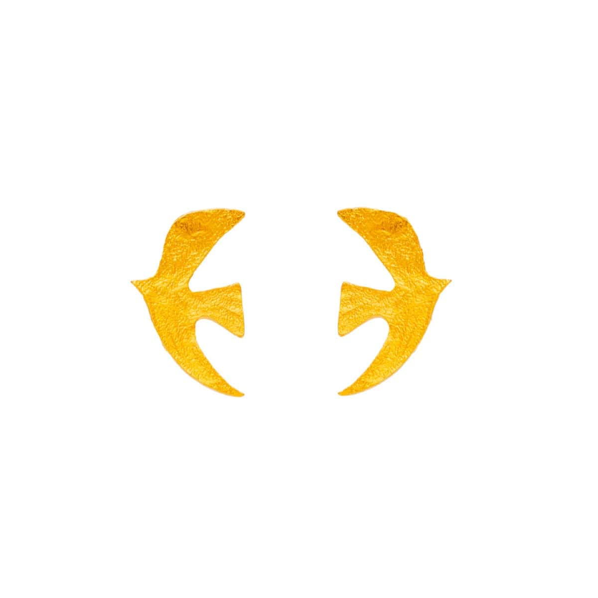 Gold-Plated Pierced Travel Earrings