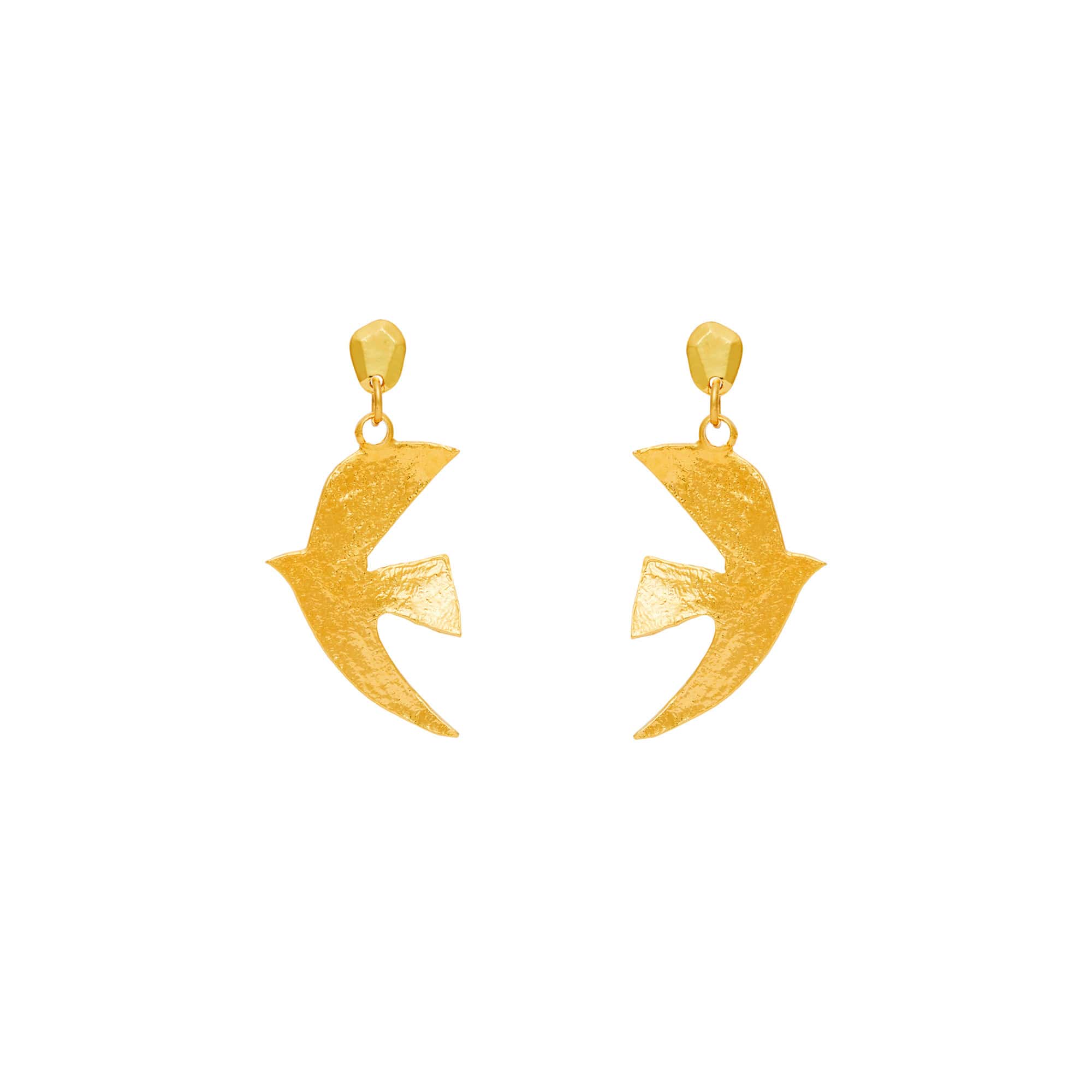 Gold-Plated Pierced Earrings Travel