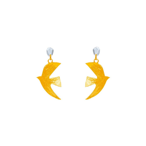 Gold Plated Pierced Earrings Travel