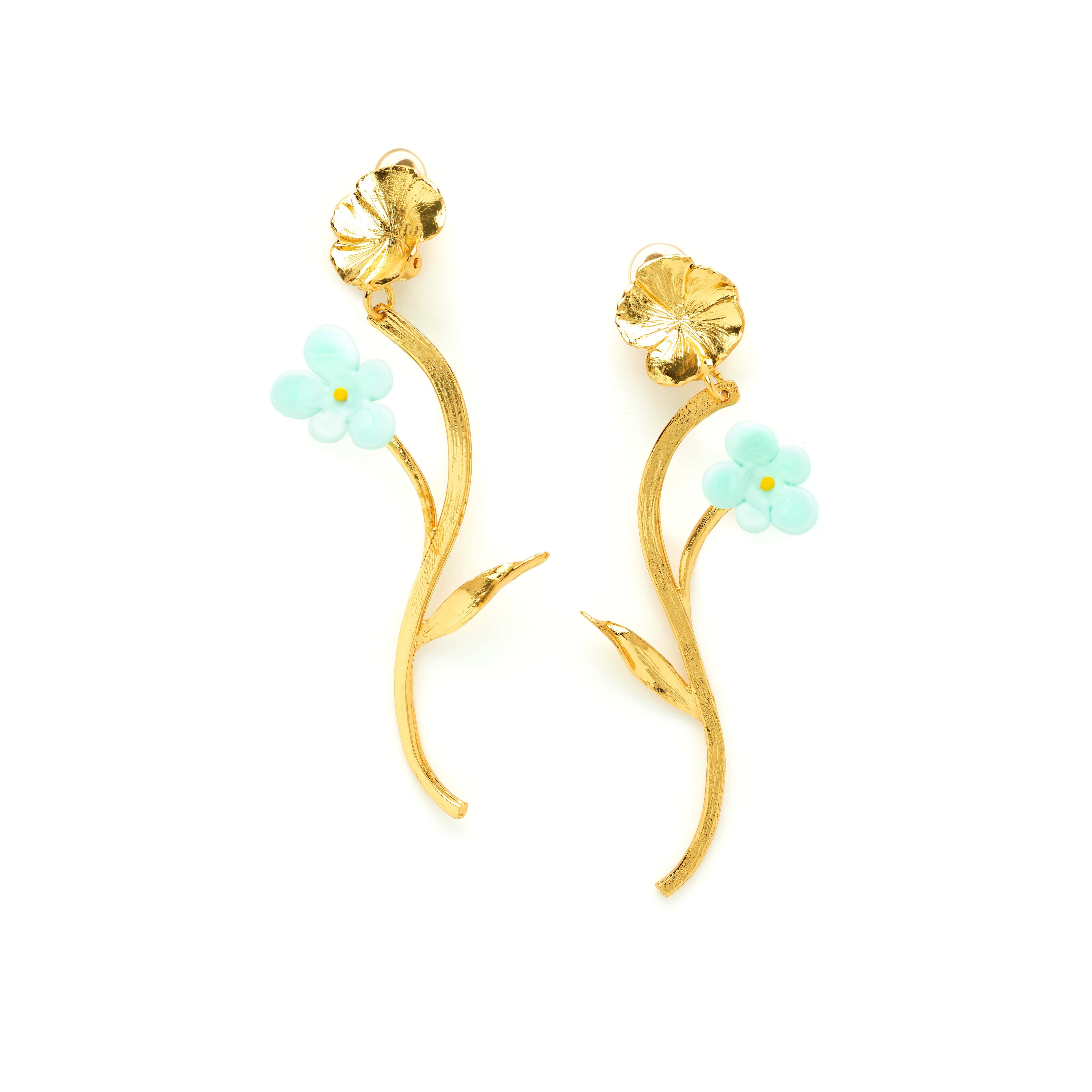 Parisian Gold-Plated Clip-On Earrings