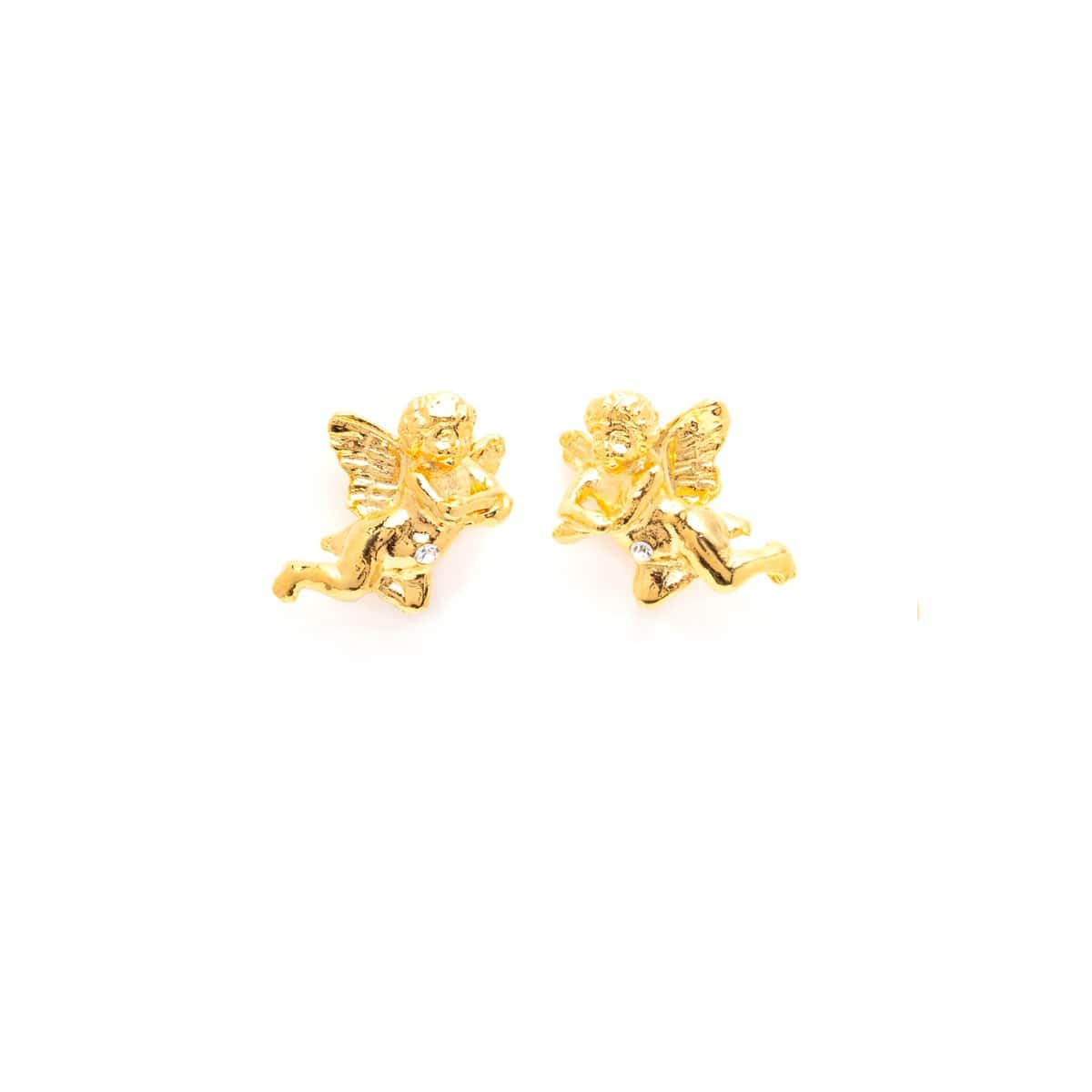 Gold-plated pierced earrings Unexpected encounter