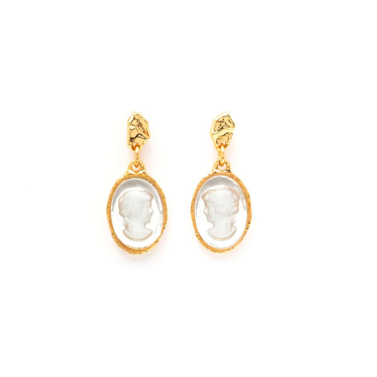 Unexpected Encounter gold plated stud earrings
