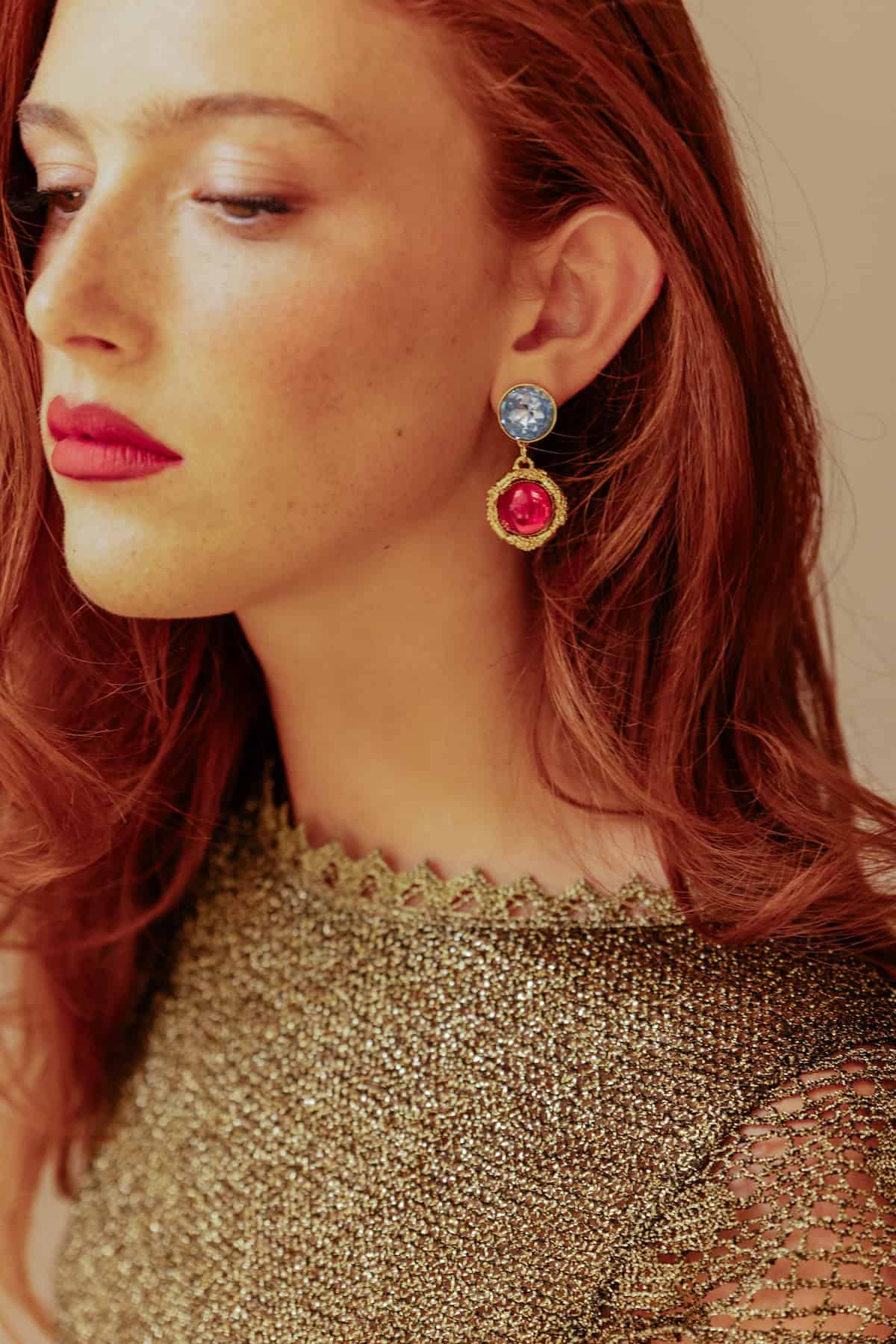 Gold Cabaret Clip-On Earrings