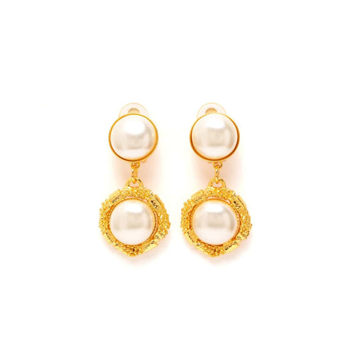 Gold Cabaret Clip-On Earrings
