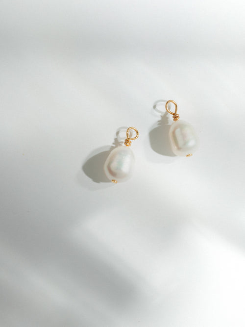Charms Doré Boucles D'oreilles Nacre