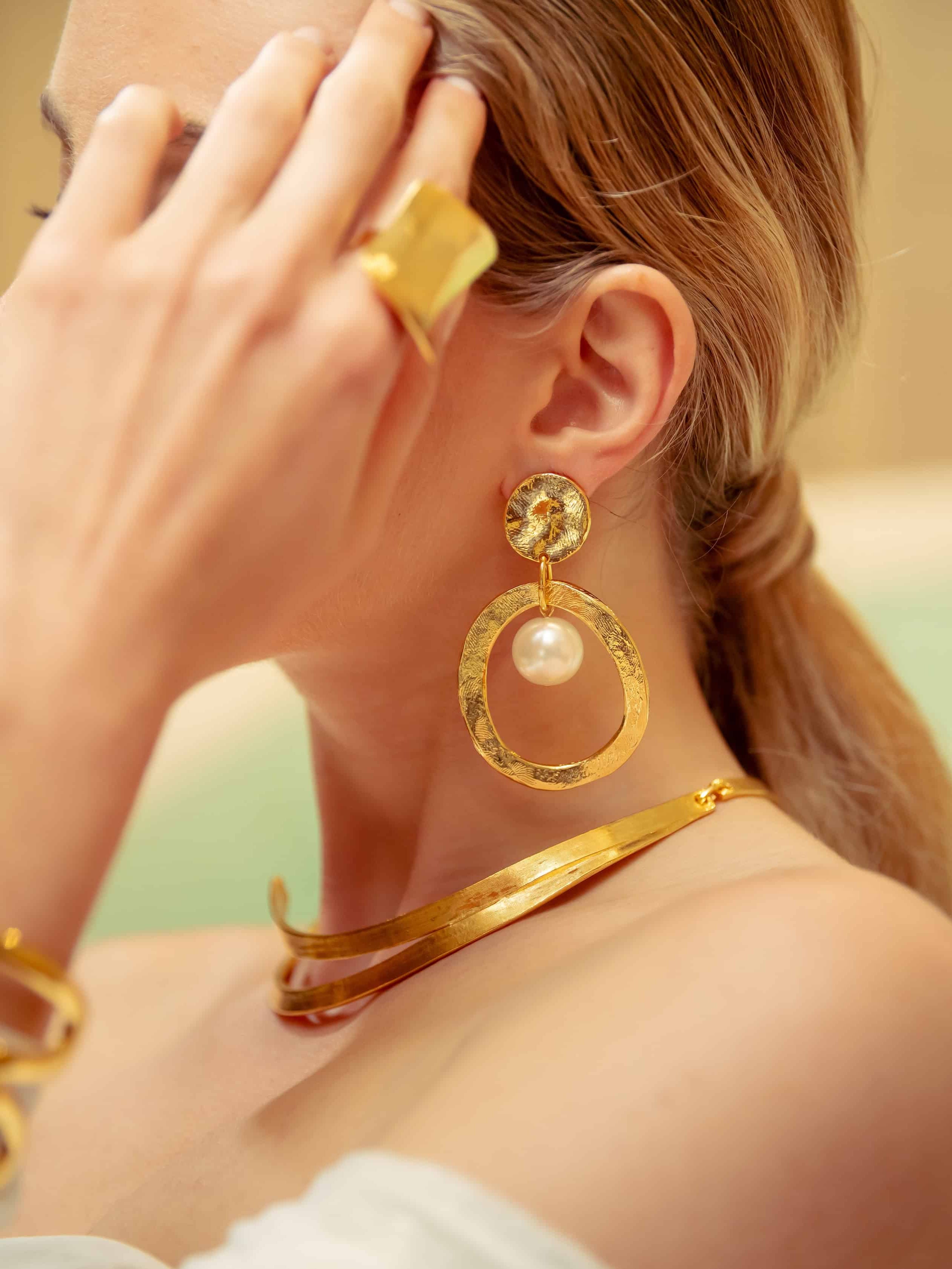 Brass Clip-On Earrings Arabian Nights