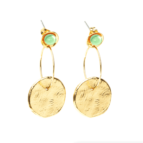 Lime Green Pierced Earrings