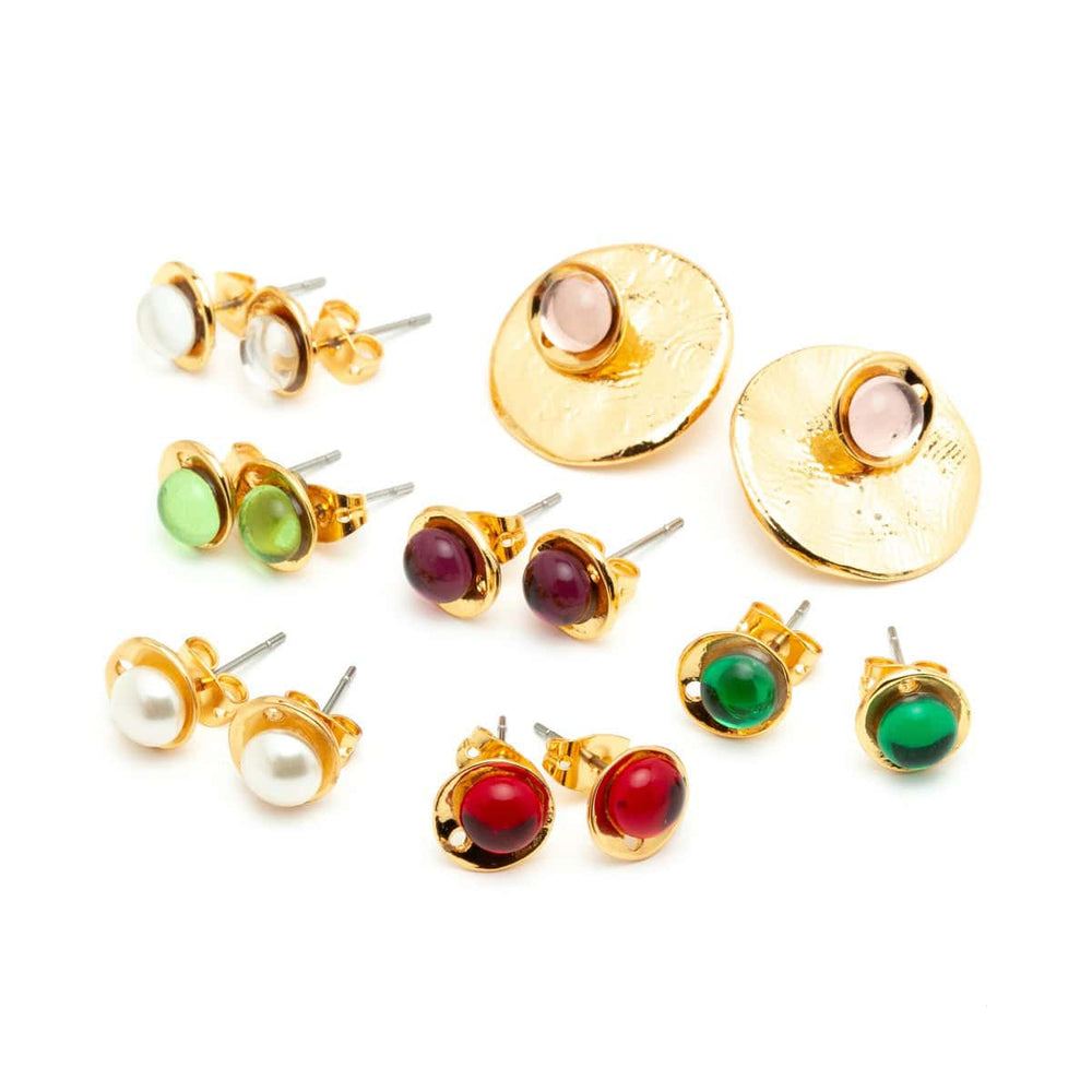 Lime Green Pierced Earrings